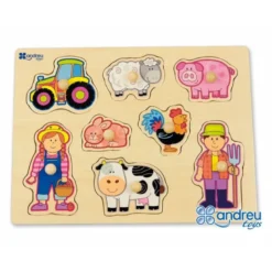 Puzzle Granja 8 piezas a partir de 18 meses Andreutoys