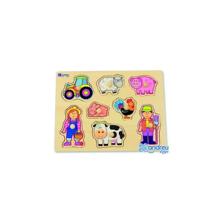 Puzzle Granja 8 piezas a partir de 18 meses Andreutoys