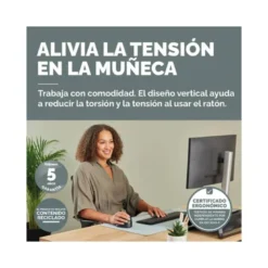 RATON FELLOWES ERGONOMICO VERTICAL BREYTA MEDIANO DIESTROS OPTICO 1600 DPI COLOR NEGRO