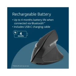 RATON KENSINGTON MY630 EQ OPTICO 2400 DPI ERGONOMICO RECARGABLE COLOR NEGRO