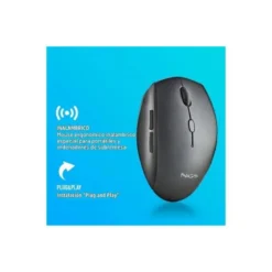 RATON NGS BEE 800/1200/1600 DPI INALAMBRICO 5 BOTONES RECEPTOR USB-A 2,4 GHZ COLOR NEGRO