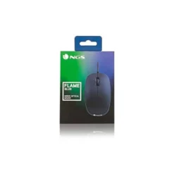 RATON NGS WIRED FLAME OPTICO CON CABLE 1000 DPI AMBIDIESTROS USB COLOR AZUL