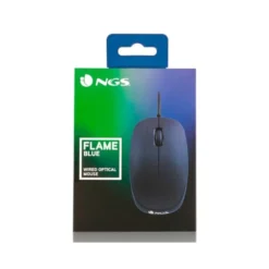 RATON NGS WIRED FLAME OPTICO CON CABLE 1000 DPI AMBIDIESTROS USB COLOR AZUL