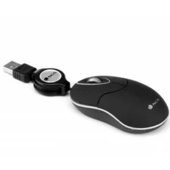 RATON NGS WIRED SIN 1000 DPI RETRACTIL 3 BOTONES USB COLOR NEGRO