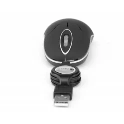 RATON NGS WIRED SIN 1000 DPI RETRACTIL 3 BOTONES USB COLOR NEGRO