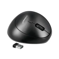 RATON Q-CONNECT OPTICO INALAMBRICO ERGONOMICO VERTICAL DPI 800/1200/1600 PILA AA NEGRO