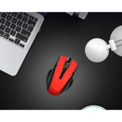RATON Q-CONNECT OPTICO INALAMBRICO 1000 DPI RECEPTOR USB 2,4 GHZ ROJO