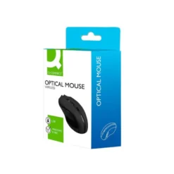 RATON Q-CONNECT OPTICO INALAMBRICO 1000 DPI RECEPTOR USB 2,4 GHZ NEGRO