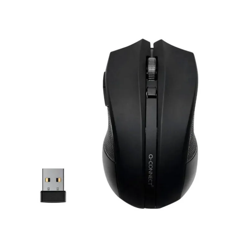 RATON Q-CONNECT OPTICO INALAMBRICO 1000 DPI RECEPTOR USB 2,4 GHZ NEGRO