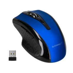 RATON Q-CONNECT OPTICO INALAMBRICO 1000 DPI RECEPTOR USB 2,4 GHZ AZUL