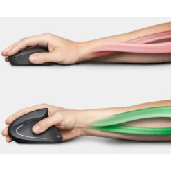 RATON Q-CONNECT OPTICO INALAMBRICO ERGONOMICO VERTICAL COLOR NEGRO