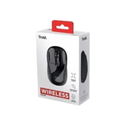 RATON TRUST BASIC OPTICO INALAMBRICO ECO 4 BOTONES 800/1600 DPI USB 2.0 COLOR NEGRO