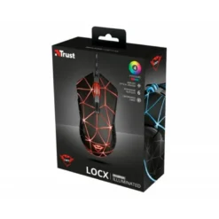RATON TRUST GXT133 LOCX GAMING OPTICO LUCES LED 800-4000 PPP 6 BOTONES USB 2.0 CABLE 1,80 M COLOR NEGRO