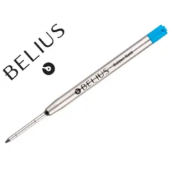 RECAMBIO BOLIGRAFO BELIUS AZUL 0,8 MM CAJA 3 UNIDADES