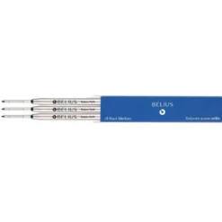 RECAMBIO BOLIGRAFO BELIUS AZUL 0,8 MM CAJA 3 UNIDADES