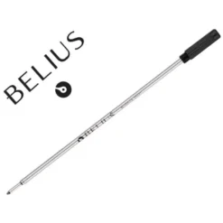 RECAMBIO BOLIGRAFO BELIUS CON ROSCA NEGRO CAJA 3 UNIDADES