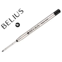 RECAMBIO BOLIGRAFO BELIUS NEGRO 0,8 MM CAJA 3 UNIDADES
