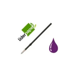 Recambio Boligrafo Gummy Touch 1mm Violeta Bolsa de 10 unidades Liderpapel