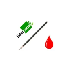 Recambio Boligrafo Gummy Touch 1mm Rojo Bolsa de 10 unidades Liderpapel