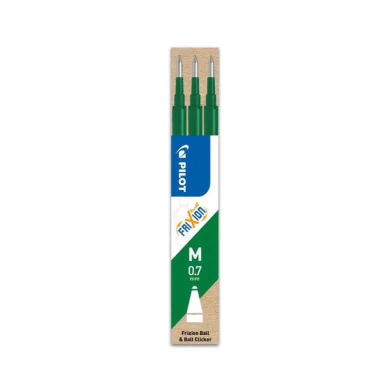 RECAMBIO BOLIGRAFO PILOT FRIXION BALL VERDE CAJA DE 3 UNIDADES