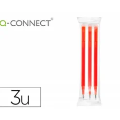 Recambio Boligrafo Q-Connect Retractil KF11059 Color Rojo Caja 3 unidades