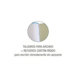 Recambio color 1 oxford din a4+ 80 hojas 90 gr cuadro 5 mm 4 taladros negro.
