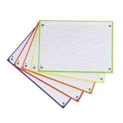 Recambio color oxford din a4 80 hojas 90 gr optik paper cuadros 5mm 4 taladros recuadros de 5 colores