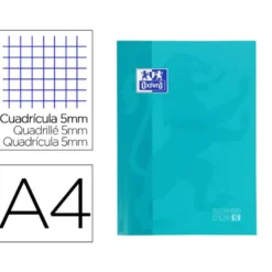 Recambio color oxford din a4 80 hojas 90 gr optik paper cuadros 5mm 4 taladros recuadros de 5 colores