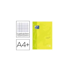 Recambio color 1 oxford din a4+ 80 hojas 90 gr cuadricula 5 mm tapa blanda 4 taladros lima touch.