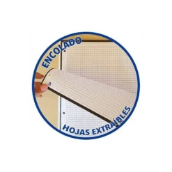 Recambio color 1 oxford din a4+ 80 hojas 90 gr cuadricula 5 mm tapa blanda 4 taladros lila touch.