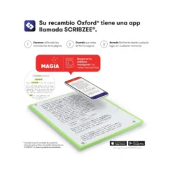 Recambio color 1 oxford din a4+ 80 hojas 90 gr cuadricula 5 mm tapa blanda 4 taladros coral touch.