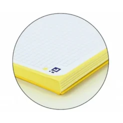 Recambio color 1 Oxford din a4+ 80 hojas 90 gr cuadro 5 mm 4 taladros amarillo.