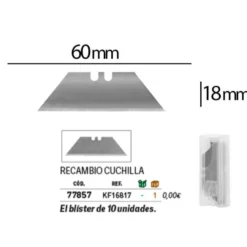 Recambio cuter ancho 18mm Q-Connect KF16817