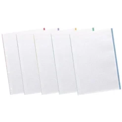RECAMBIO LIDERPAPEL A4 200+50 HOJAS 90G/M2 CUADRO 5 MM 4 TALADROS BANDAS DE 5 COLORES