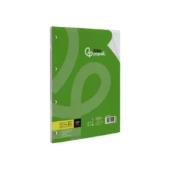 RECAMBIO LIDERPAPEL A4 100 HOJAS 100G/M2 CUADRO 5 MM CON MARGEN 4 TALADROS