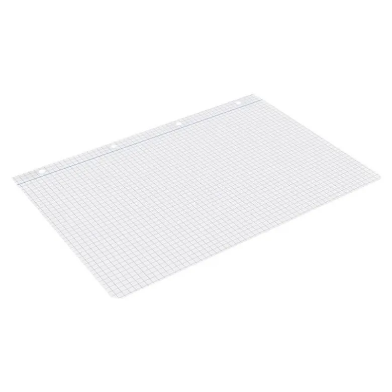 RECAMBIO LIDERPAPEL A4 100 HOJAS PAPEL RECICLADO 100% 80G/M2 CUADRO 4MM CON MARGEN 4 TALADROS