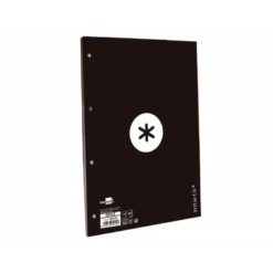 RECAMBIO LIDERPAPEL ANTARTIK DIN A4 4 TALADROS 90G/M2 CUADRO 5 MM 80 HOJAS 1 BANDA MARCO COLOR NEGRO