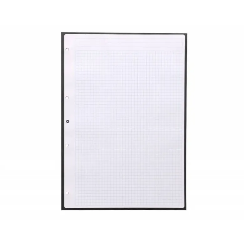 RECAMBIO LIDERPAPEL ANTARTIK DIN A4 4 TALADROS 90G/M2 CUADRO 5 MM 80 HOJAS 1 BANDA MARCO COLOR NEGRO