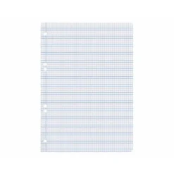 Recambio Liderpapel cuarto 6 taladros 70 gr cuadriculado pautado 3 mm