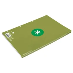 RECAMBIO LIDERPAPEL DIN A4 ANTARTIK 80 HOJAS 90G/M2 CUADRO 5MM 4 TALADROS 1 BANDA CON MARCO COLOR VERDE