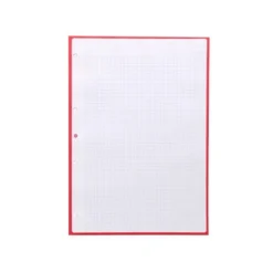 RECAMBIO LIDERPAPEL DIN A4 ANTARTIK 80 HOJAS 90G/M2 CUADRO 5 MM 4 TALADROS 1 BANDA MARCO COLOR FRAMBUESA