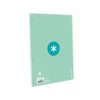 RECAMBIO LIDERPAPEL DIN A4 ANTARTIK 80 HOJAS 90G/M2 CUADRO 5 MM 4 TALADROS 1 BANDA MARCO COLOR MENTA