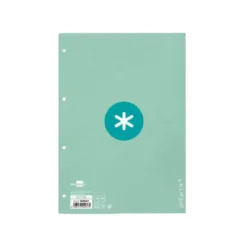 RECAMBIO LIDERPAPEL DIN A4 ANTARTIK 80 HOJAS 90G/M2 CUADRO 5 MM 4 TALADROS 1 BANDA MARCO COLOR MENTA