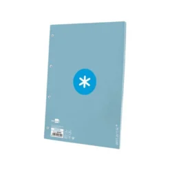 RECAMBIO LIDERPAPEL DIN A4 ANTARTIK 80 HOJAS 90G/M2 CUADRO 5MM 4 TALADROS 1 BANDA CON MARCO COLOR CELESTE