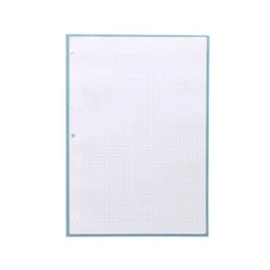 RECAMBIO LIDERPAPEL DIN A4 ANTARTIK 80 HOJAS 90G/M2 CUADRO 5MM 4 TALADROS 1 BANDA CON MARCO COLOR CELESTE