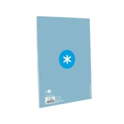 RECAMBIO LIDERPAPEL DIN A4 ANTARTIK 80 HOJAS 90G/M2 CUADRO 5MM 4 TALADROS 1 BANDA CON MARCO COLOR CELESTE