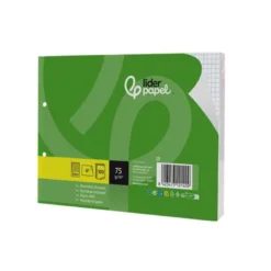 RECAMBIO LIDERPAPEL DIN A5 APAISADO 100 HOJAS 75 GR CUADRO 3 MM 2 TALADROS CON MARGEN