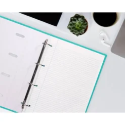 Recambio Liderpapel Din A4 con 4 taladros 100 gr rayado horizontal con margen y con bandas de 5 colores