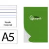 Recambio Liderpapel Din A5 60 gr rayado horizontal 7 mm
