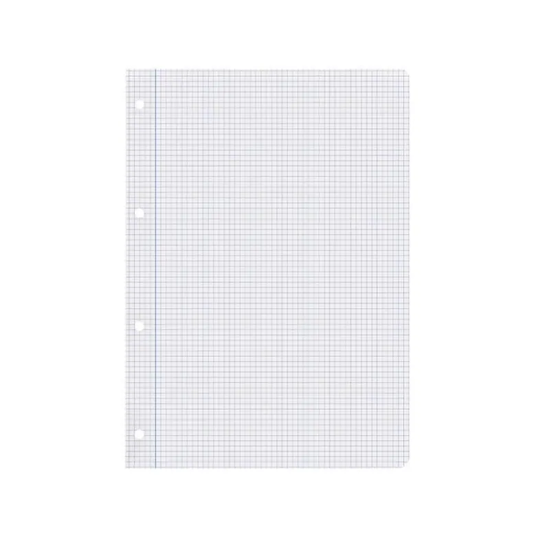RECAMBIO LIDERPAPEL DIN A4 100 HOJAS 75 GR CUADRO 4 MM CON MARGEN SIN TALADROS